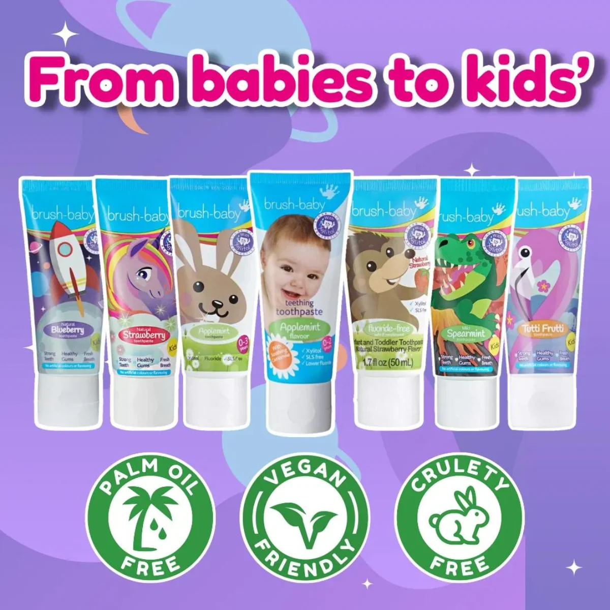 Pasta za zube s okusom borovnice 50 ml (3+ god.) - Slika 2