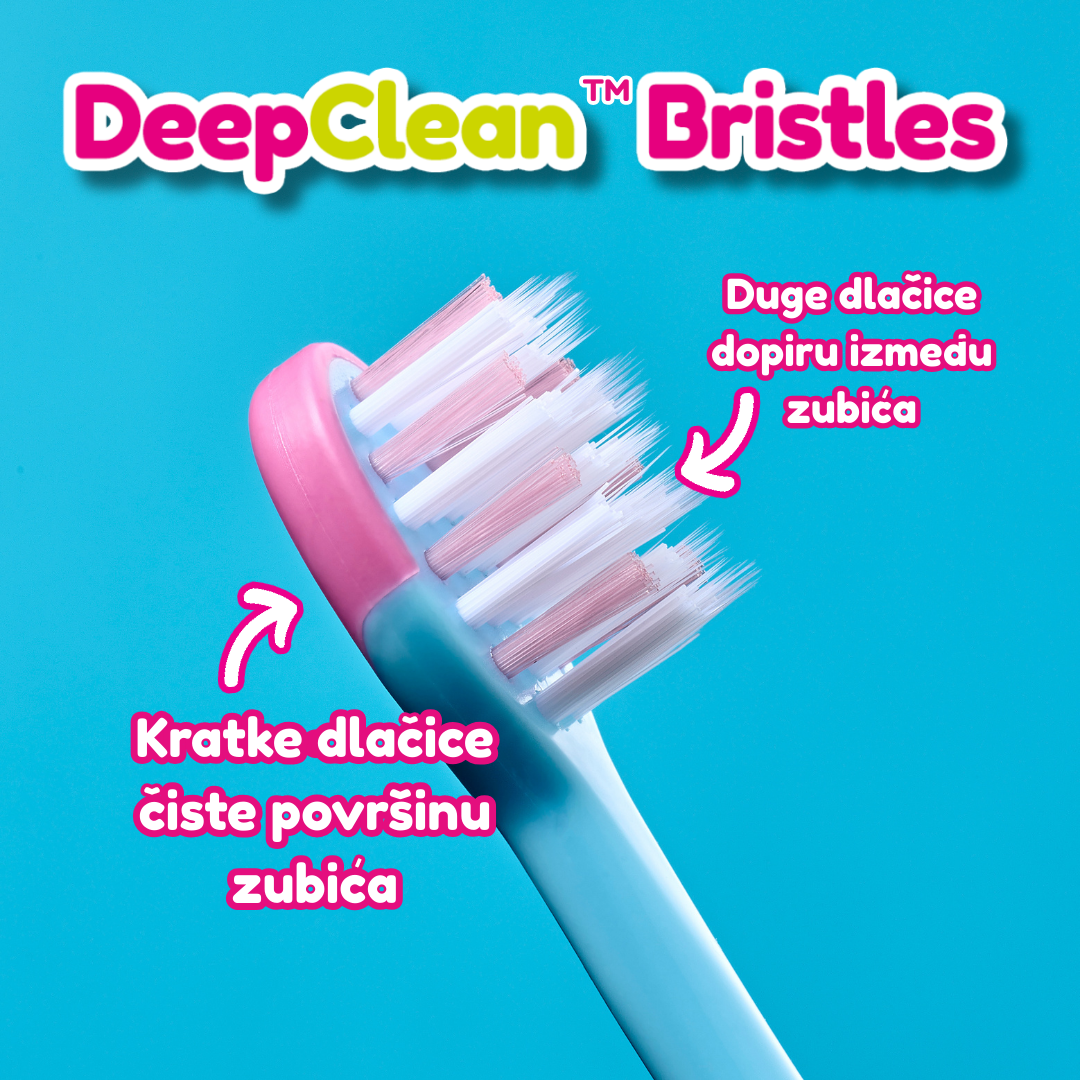Flamingo FlossBrush™ dječja četkica (3 – 6 god.) – Dvostruko pakiranje - Slika 4